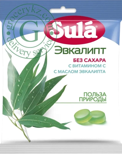 Sula candies, eucalyptus, 60 g