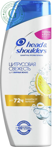 Head & Shoulders shampoo, citrus freshness, 400 ml