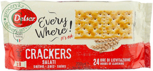 Delser crackers, salted, 200 g