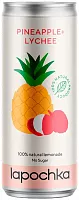 Lapochka lemonade, pineapple and lychee, 0.33 l