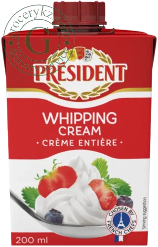 President whipping cream, 35%, 200 ml