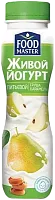 Foodmaster drinking live yogurt, pear and caramel, 280 g