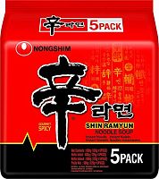 Nongshim Shin Ramen noodle soup, multipack, 5 packages