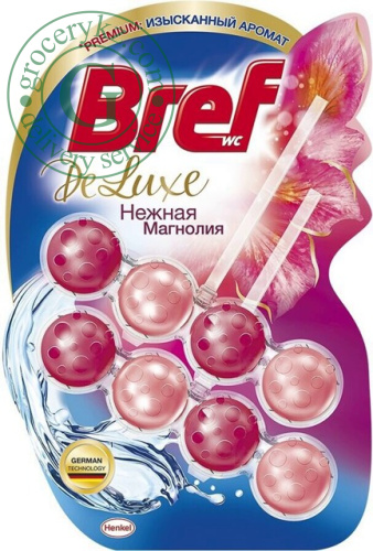Bref Deluxe refresh box for toilet bowl, magnolia, 100 g