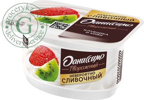 Danissimo curd, strawberry and kiwi, 110 g