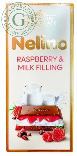 Nelino chocolate, raspberry and milk filling, 85 g