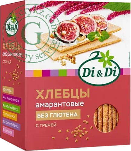 Di&Di amaranth crispbread with buckwheat, 195 g