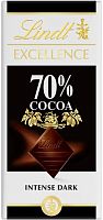 Lindt Excellence chocolate, 70% cacao, 100 g