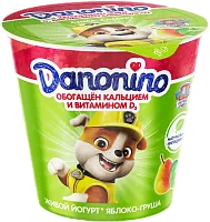 Danonino yogurt, apple and pear, 100 g