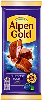 Alpen Gold chocolate with blueberries and yogurt, 80 g