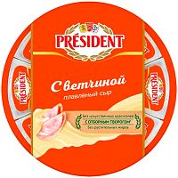 President spreadable cheese in triangles, ham, 140 g