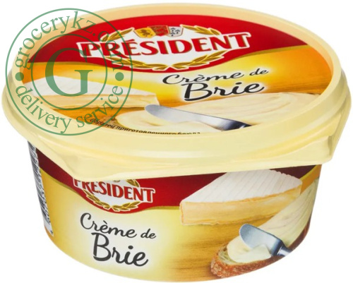President Creme De Brie spreadable cheese, 125 g