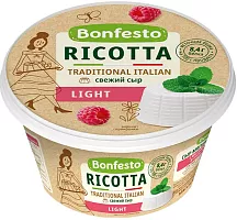 Bonfesto ricotta light soft cheese, 250 g