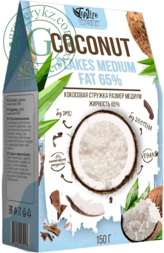 TopLife coconut flakes, 150 g