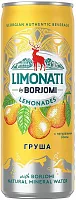 Borjomi sparkling water with pear juice, 0.33 l