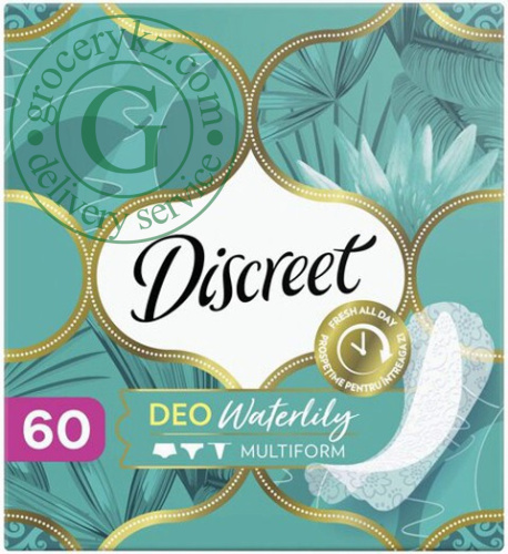 Discreet DEO multiform panty liners, waterlily, 60 pc