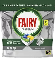 Fairy Platinum dishwasher tablets lemon, 34 tablets