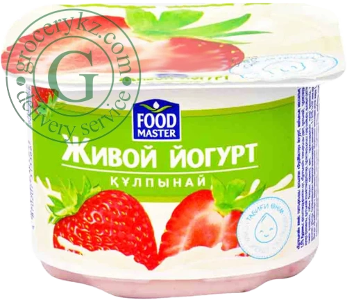 Foodmaster live yogurt, strawberry, 110 g