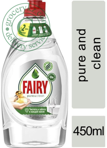 Fairy Pure and Clean dish washing liquid dish soap, 450 ml