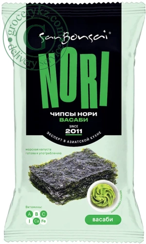 San Bonsai seaweed chips, wasabi, 4.5 g