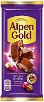 Alpen Gold chocolate with hazelnut and raisins, 90 g
