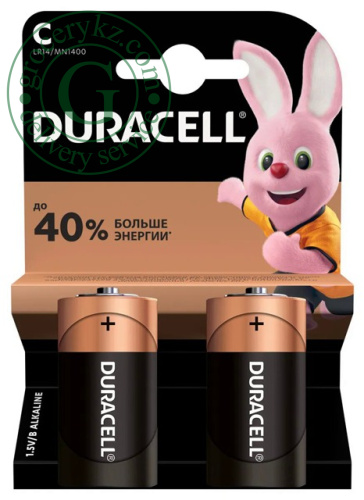 Duracell C batteries, 2 pc