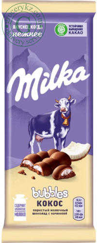 Milka Bubbles porous chocolate with coconut, 97 g