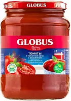 Globus tomatoes in tomato juice with basil, 720 ml