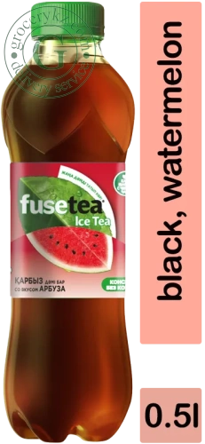 Fuse-Tea black ice tea, watermelon, 0.5 l
