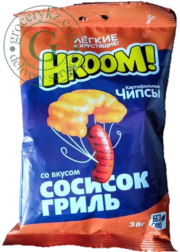 Hroom potato chips, grill sausages, 38 g