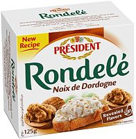 President Rondele cheese, walnut, 125 g