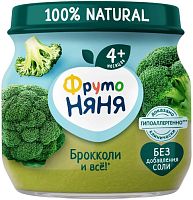 Frutonyanya baby puree, broccoli, 80 g