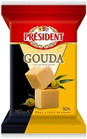 President Gouda hard cheese, 160 g