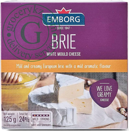 Emborg Brie white mould cheese, 125 g
