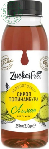 ZuckerFrei sunroot syrup, lemon, 250 ml