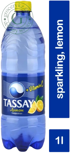 Tassay sparkling water, lemon, 1 l