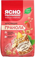 Yasnosolnyshko granola, strawberry, peach, almond, 350 g