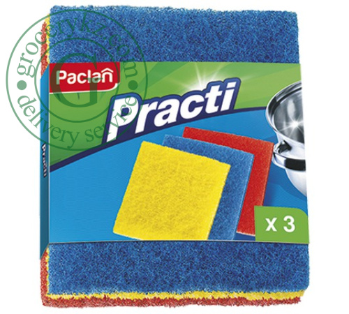 Paclan diswash sponges made of needle abrasive, 3 pc
