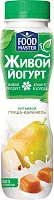 Foodmaster drinking live yogurt, pear and caramel, 280 g