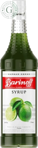 Barinoff beverage syrup, lime, 1 l