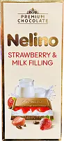 Nelino chocolate, strawberry and milk filling, 85 g