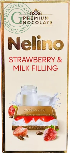 Nelino chocolate, strawberry and milk filling, 85 g