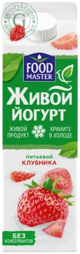 Foodmaster drinking live yogurt, strawberry, 900 g