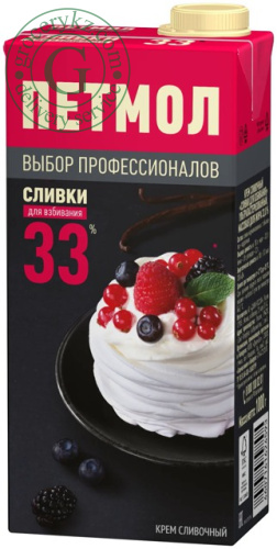 Petmol whipping cream, 33%, 1000 g