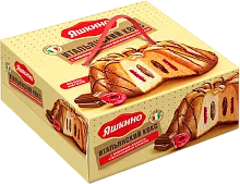 Yashkino Italian cake, cherry jam and chocolate cream, 500 g