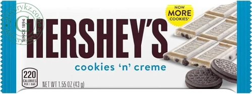 Hershey's Cookies n Creme chocolate bar, 43 g