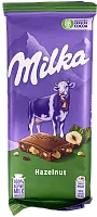 Milka chocolate with hazelnut, 85 g