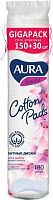 Aura cotton pads, 180 pc