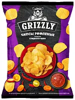 Grizzly potato corrugated chips, sweet chili, 55 g