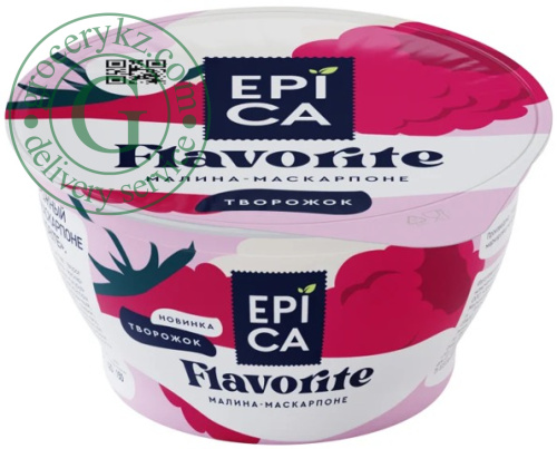 Epica Flavorite curd yogurt, raspberries and mascarpone, 130 g